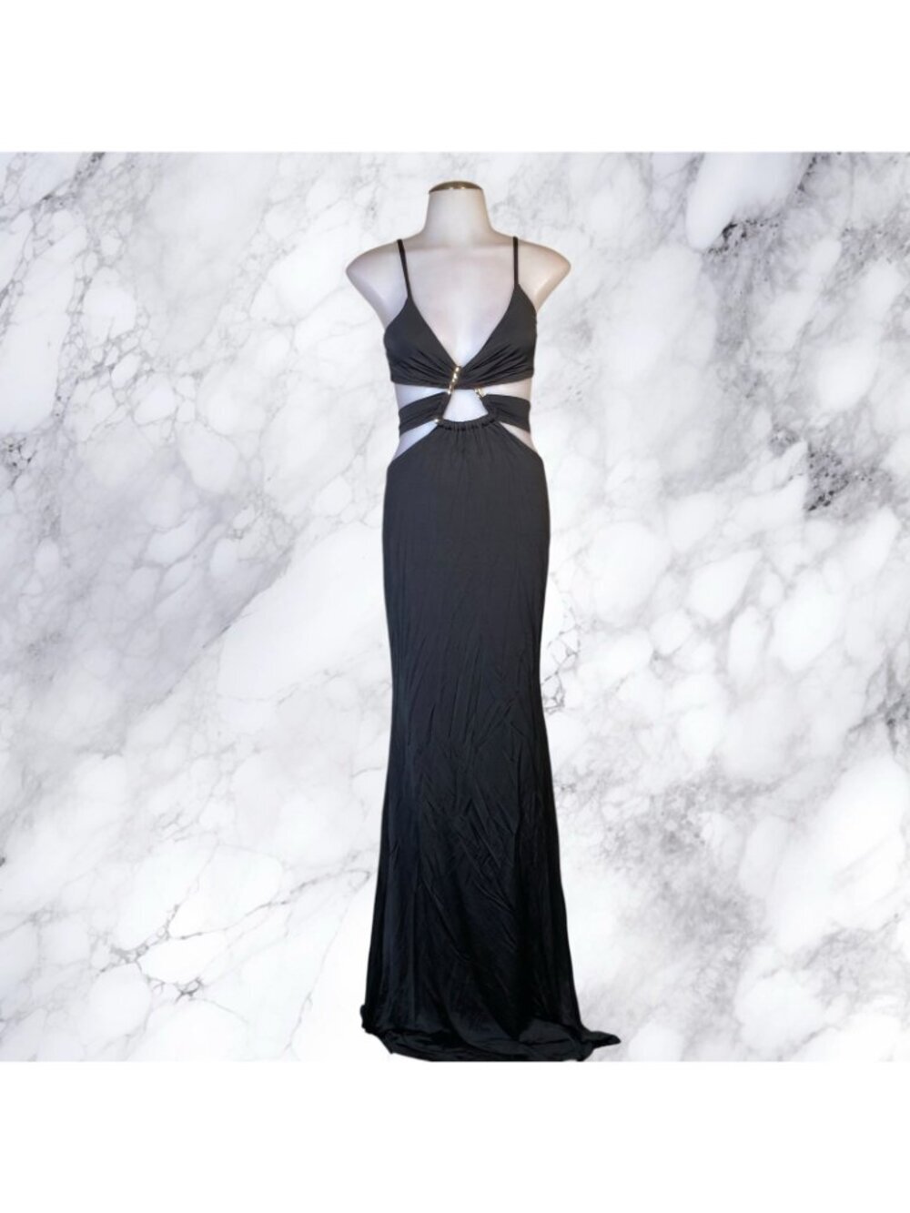 Michael Costello x REVOLVE Milan Gown in Black - Picture 2 of 10